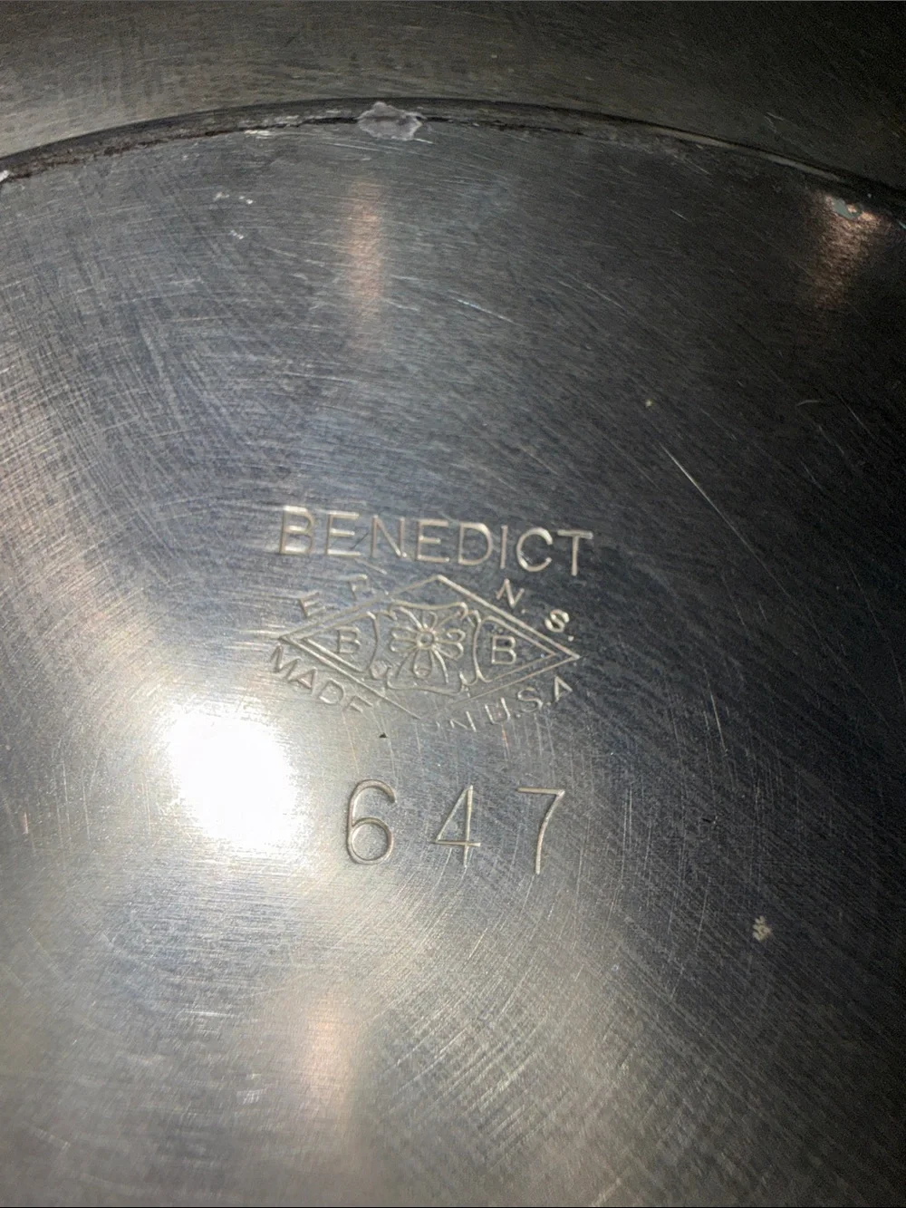 Vintage Benedict Decorative Silverplate Platter 10 inches Made in USA # 647